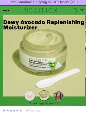 Volition Dewy Avocado Replenishing Moisturizer — Green
